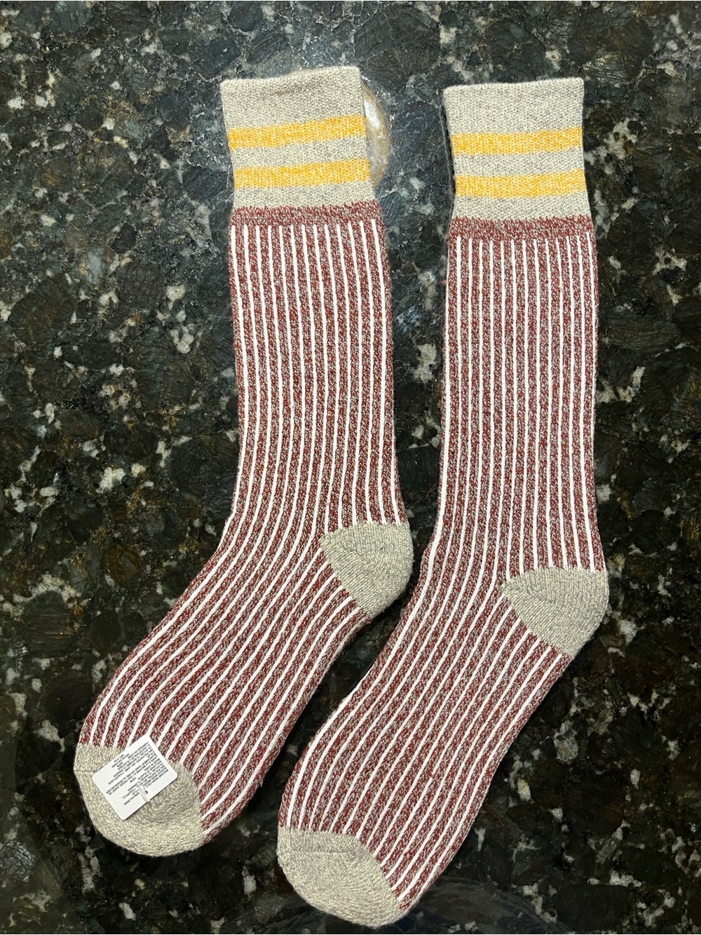We The Free Cabin Ribbon Wool Blend Crew Socks Oat Vintage Inspired Retro